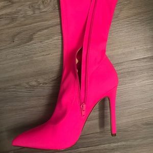 Fashionnova Neon Pink Bootie